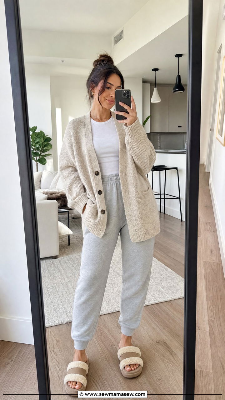 Cardigan with sweatpants - 35 How to style a cardigan