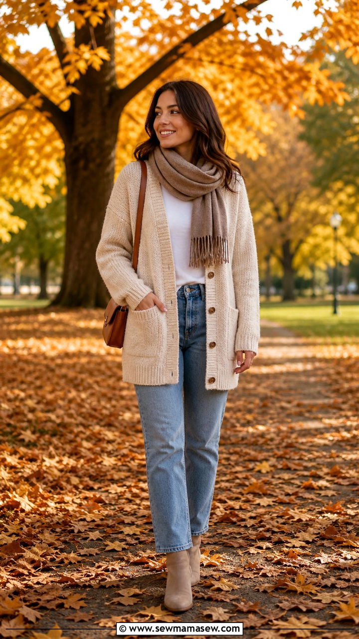 Cardigan worn as a jacket fall - 40 cardigan outfit ideas for women