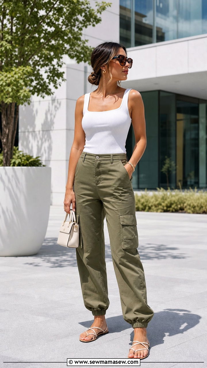 Cargo Pants And Fitted Top Spring Outfit - 25 Spring outfit formulas
