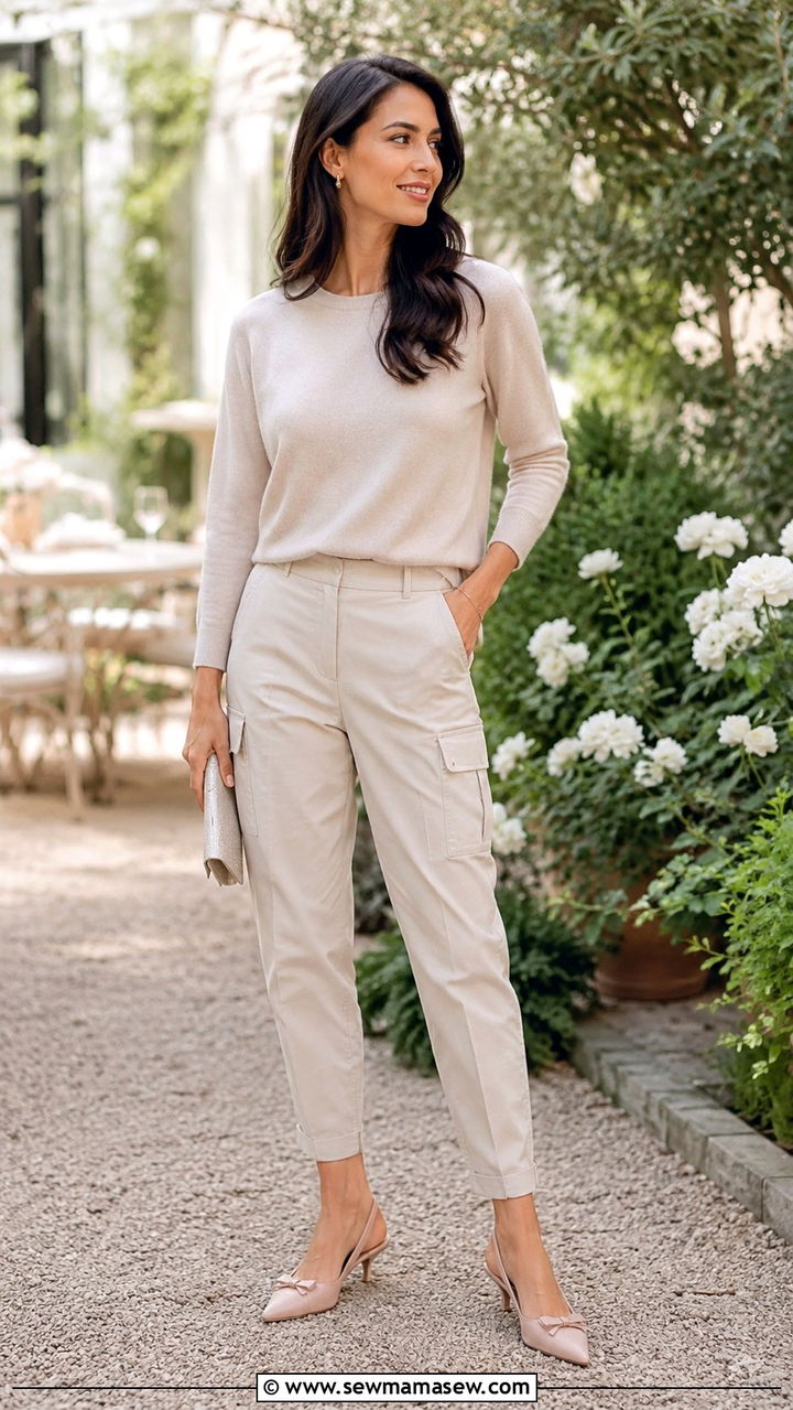 Cargo Pants With Kitten Heels - 30 Cargo pants outfit ideas with heels