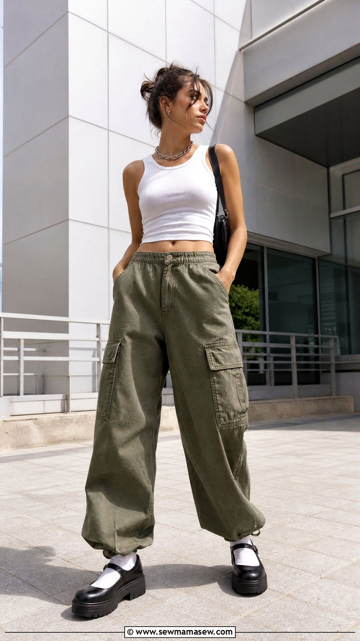 Cargo Pants With Mary Janes Outfit - 25 Spring outfits with mary janes