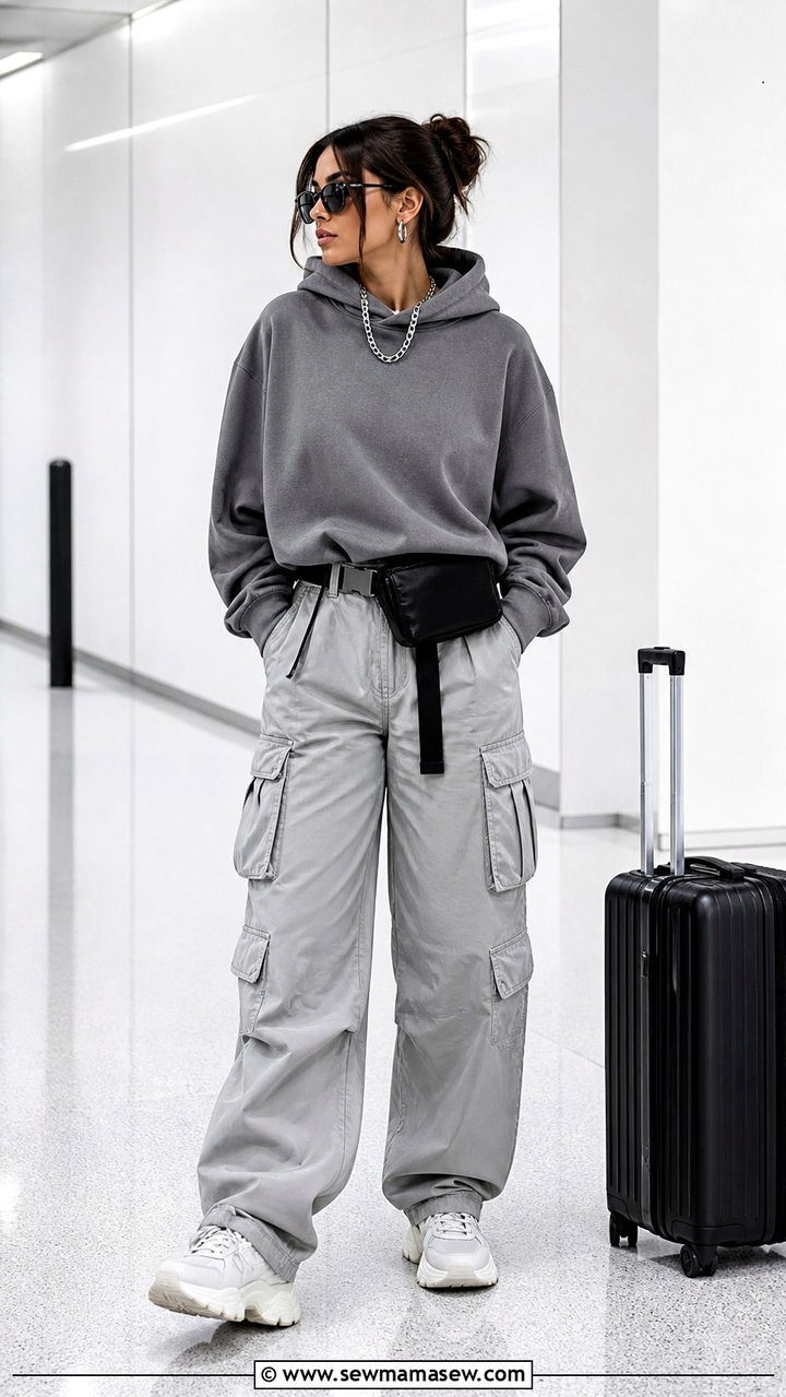 Cargo Pants With Oversized Hoodie And Chunky Trainers - 40 casual cargo pants outfits