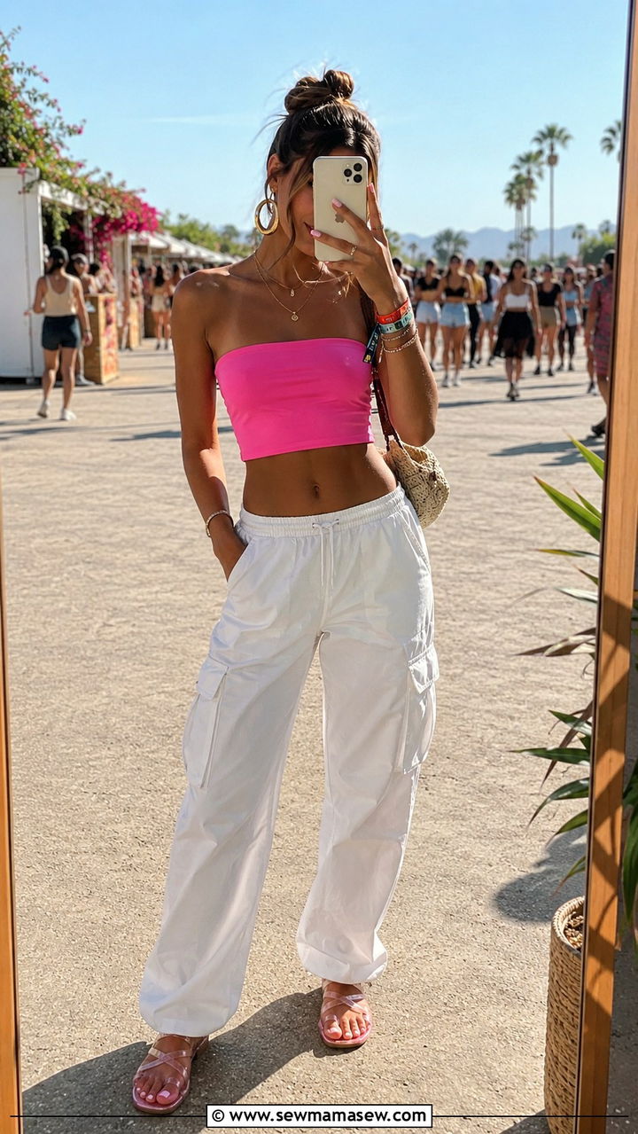 Cargo Pants With Tube Top - 30 How to style cargo pants in summer