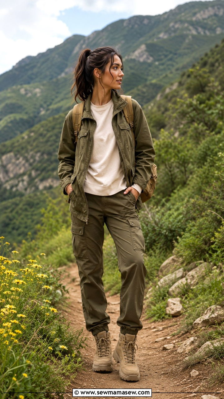 Cargo Pants With Utility Jacket and Hiking Boots - 30 How to style cargo pants in spring