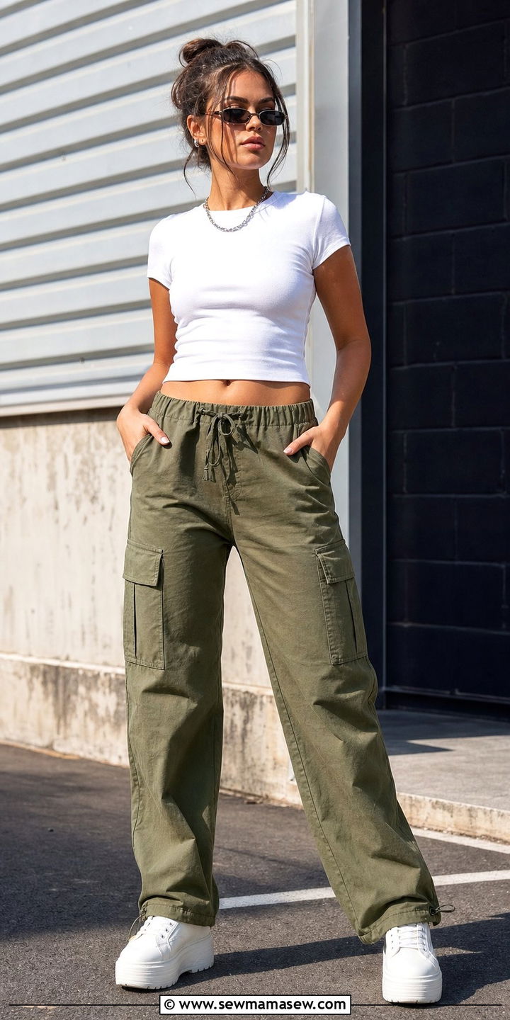 Cargo Pants and Fitted Tee Outfit Summer 2026 - 25 Easy summer outfit ideas 2026