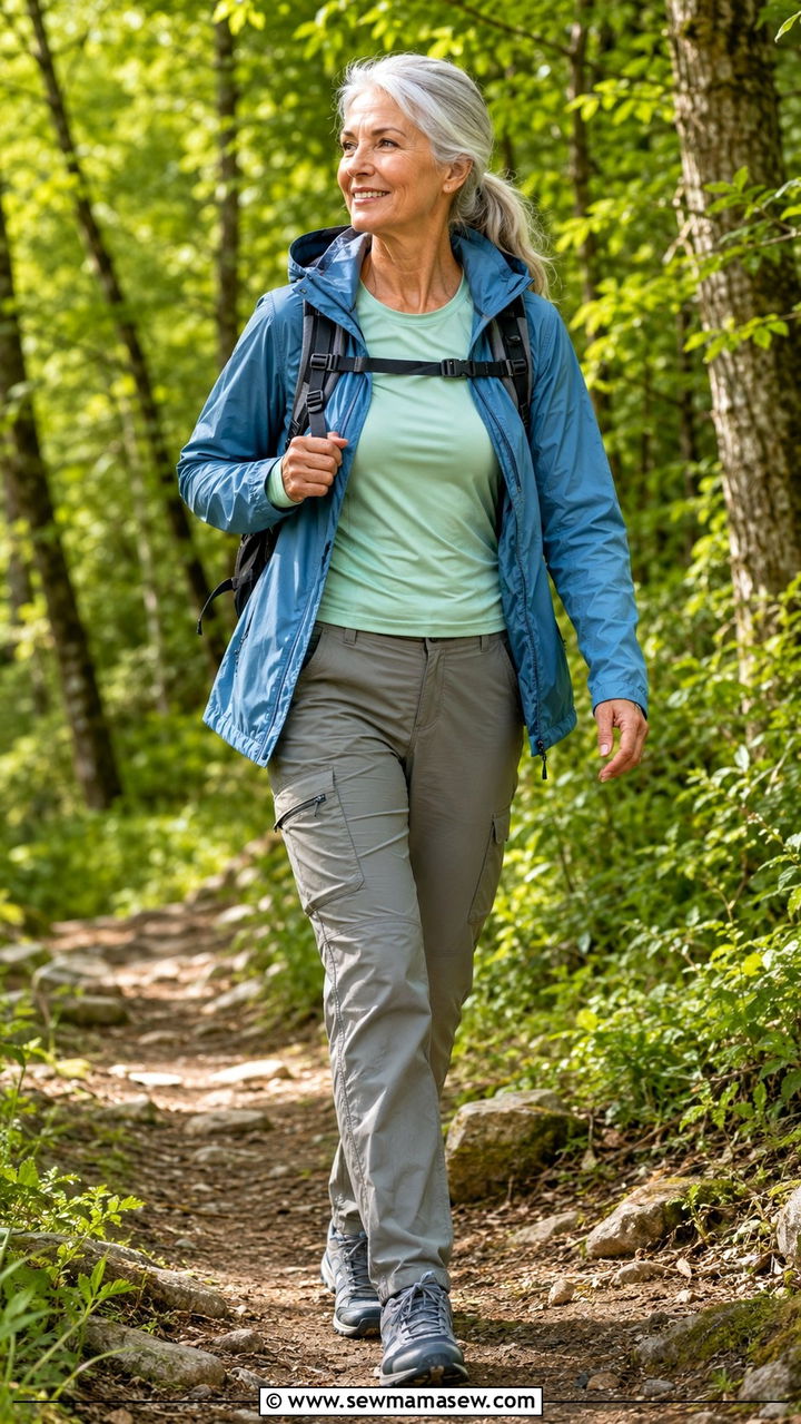 Cargo Pants and Hiking Shoes Outdoor Adventure Outfit - 30 Travel outfit ideas for women over 60