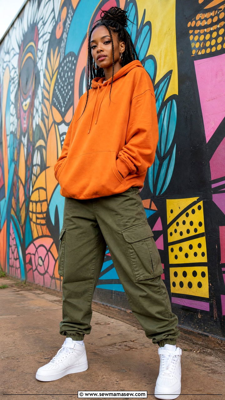 Cargo Pants and Oversized Hoodie Outfit - 25 Nairobi outfit ideas