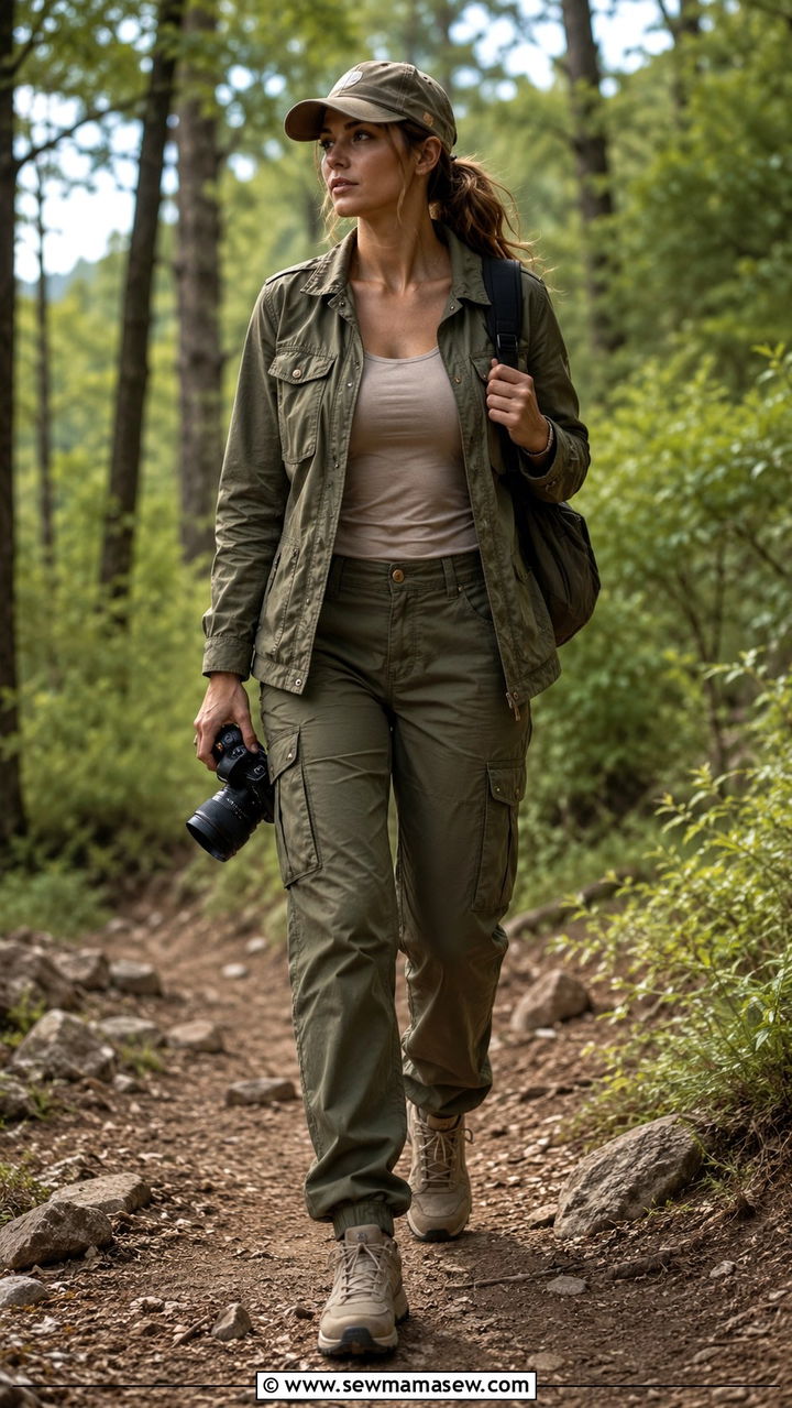 Cargo Pants and Utility Jacket Photographer Outfit - 25 Photographer outfit ideas