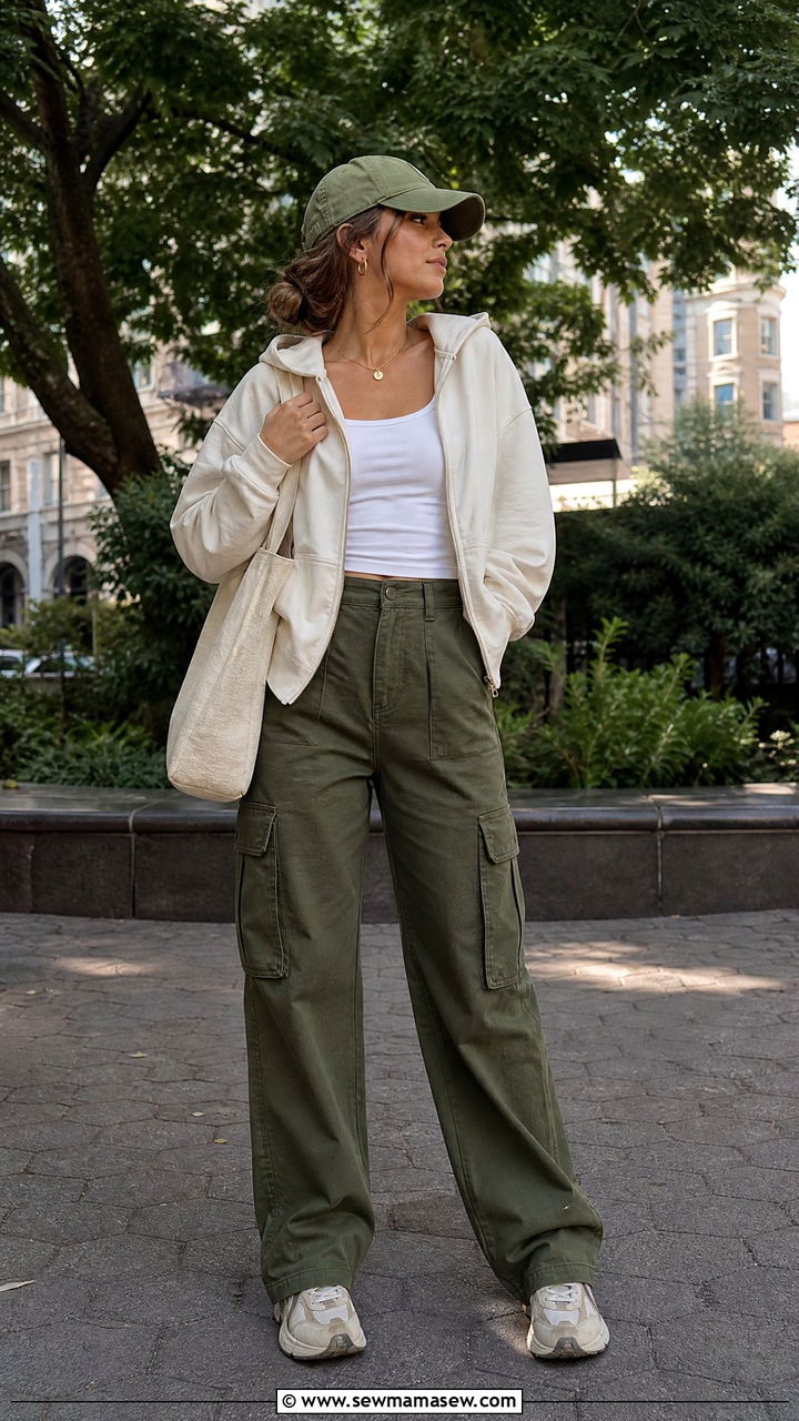 Cargo Pants and Zip Up Hoodie Casual Outfit 2026 - 25 casual outfits 2026