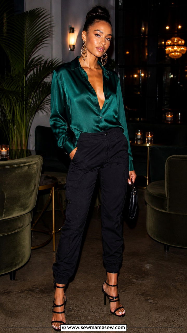 Cargo Pants with Strappy Heels Outfit - 40 cargo pants outfits ideas