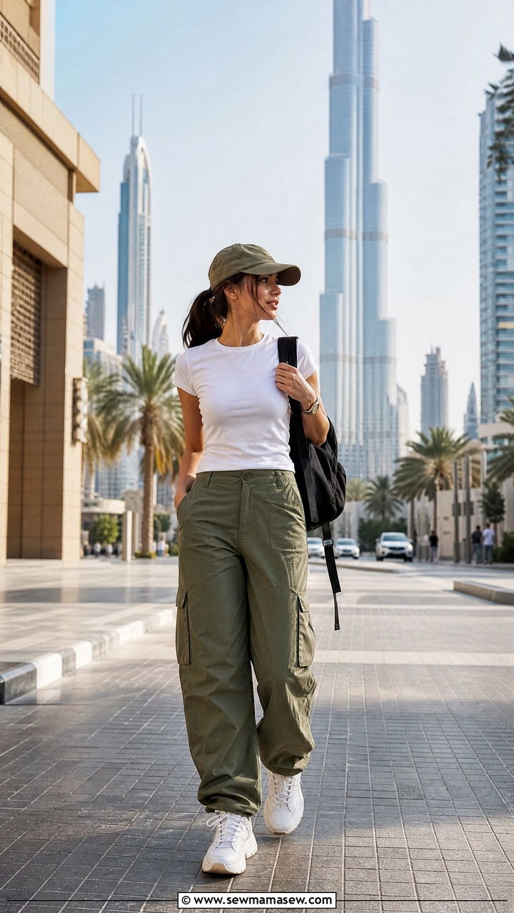 Cargo Pants with a Fitted Tee - 40 What to wear in Dubai