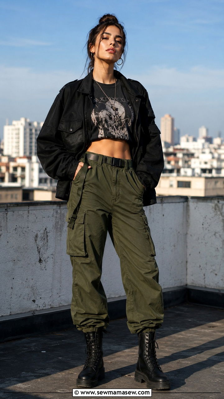 Cargo Trouser Casual Outfit - 30 trouser outfit ideas for women