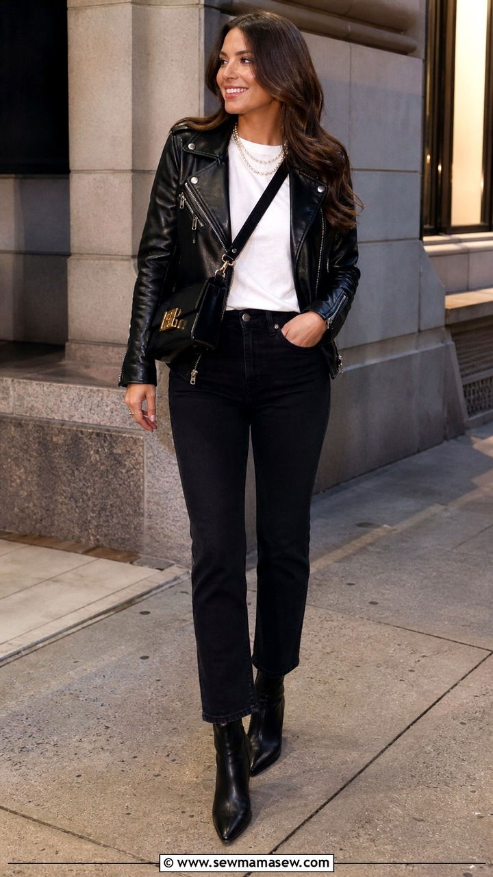 Cargo pants and fitted tank with chunky pearl necklace - 40 Pearl necklace outfit ideas