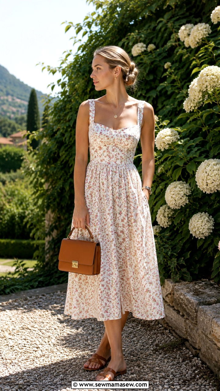 Carolyn Bessette Kennedy Floral Sundress Outfit - 20 Old money outfit ideas Carolyn Bessette Kennedy