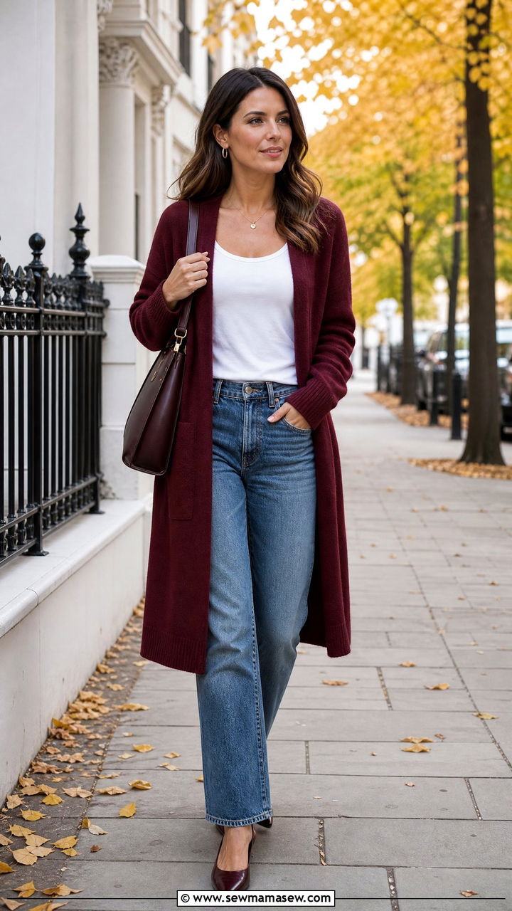Cashmere Cardigan and Jeans Outfit - 25 Cashmere loungewear outfit ideas