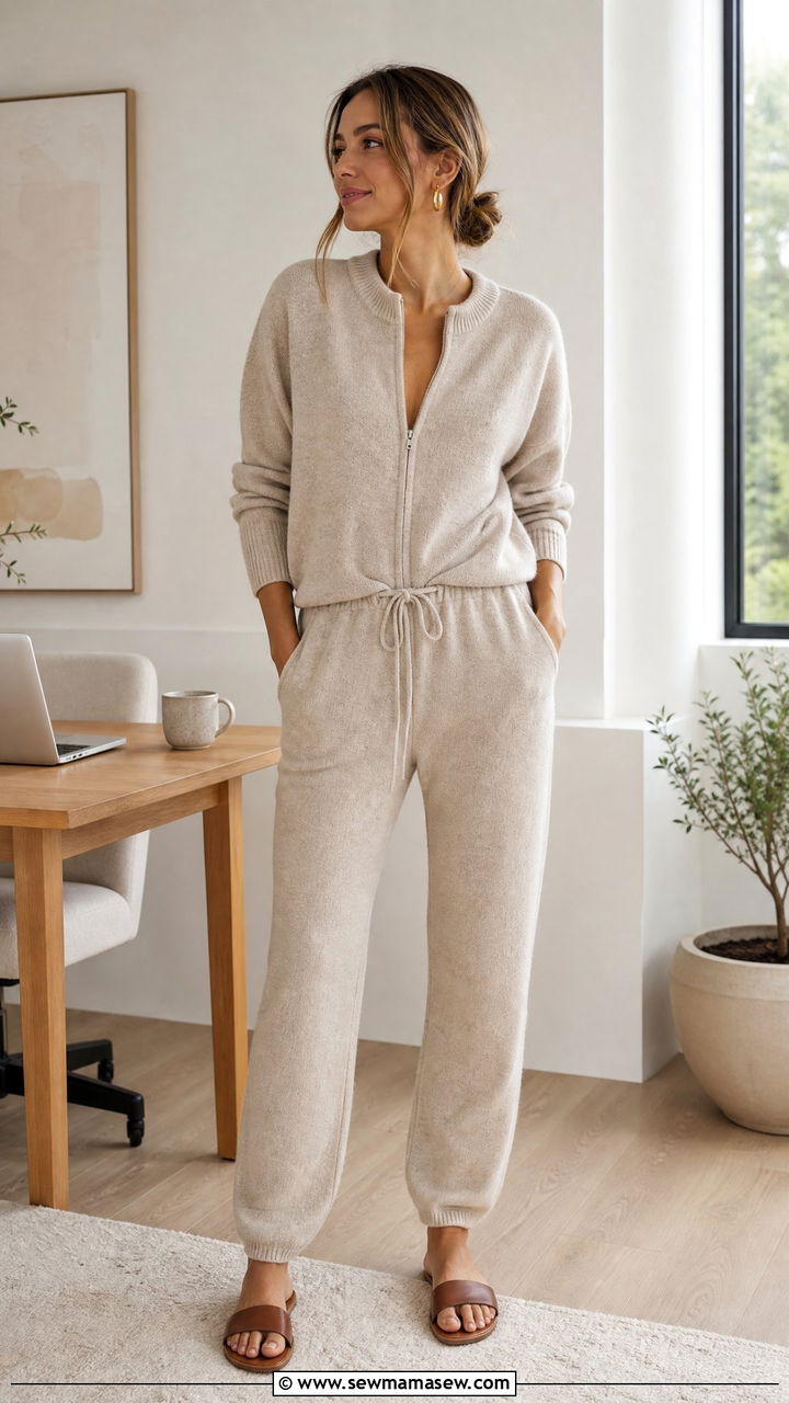 Cashmere Jumpsuit Loungewear Outfit - 25 Cashmere loungewear outfit ideas