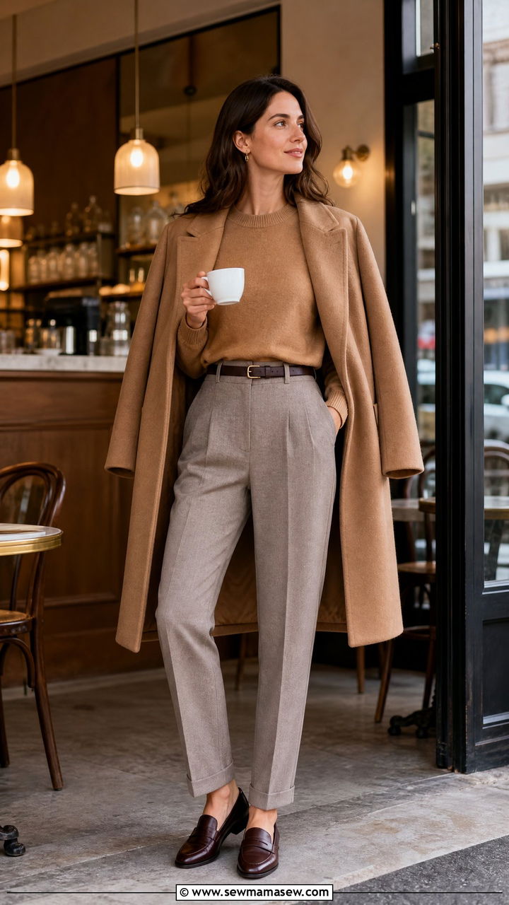 Cashmere Sweater And Tailored Trousers Outfit - 25 Female entrepreneur outfit ideas