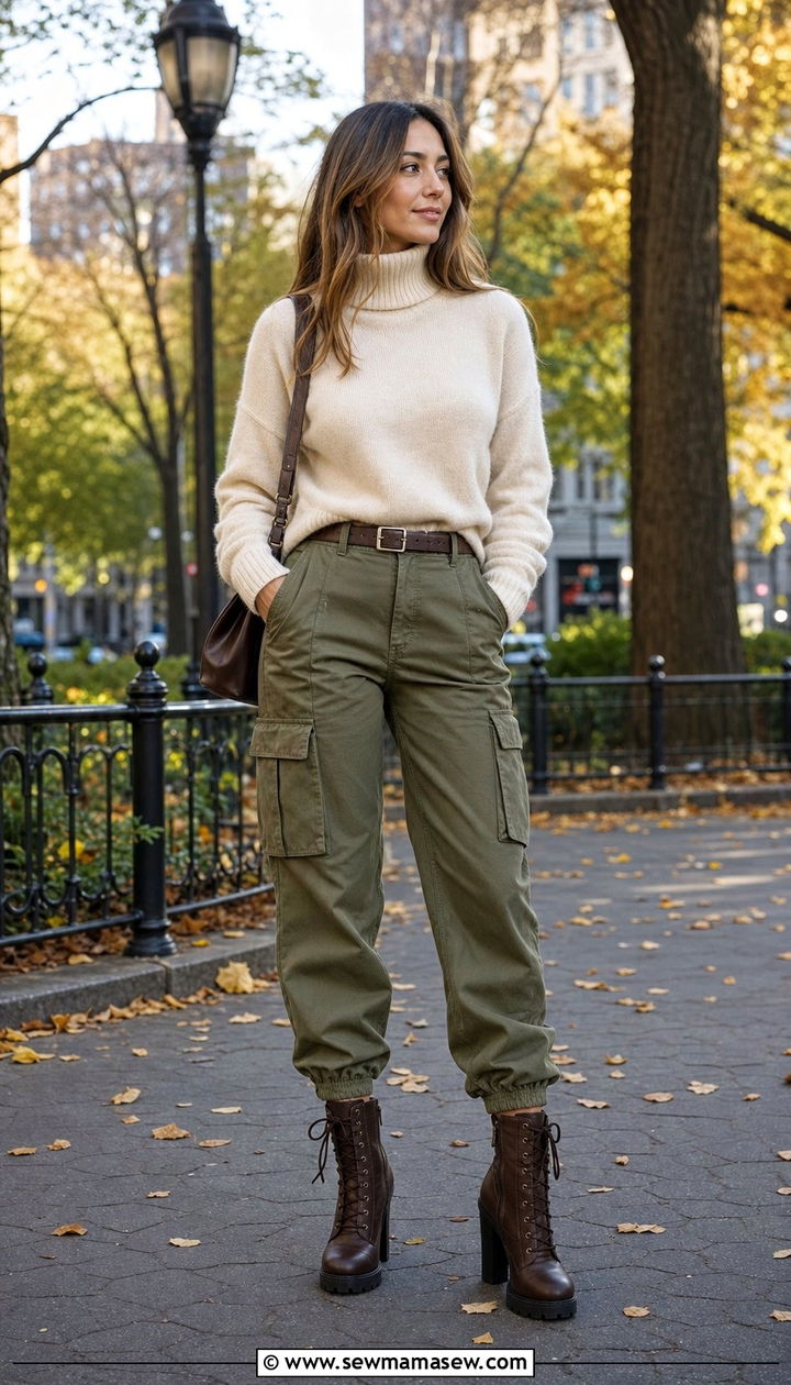 Cashmere Sweater With Cargo Pants Outfit - 35 Cashmere sweater outfit ideas