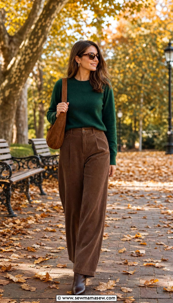 Cashmere Sweater With Corduroy Pants Outfit - 35 Cashmere sweater outfit ideas