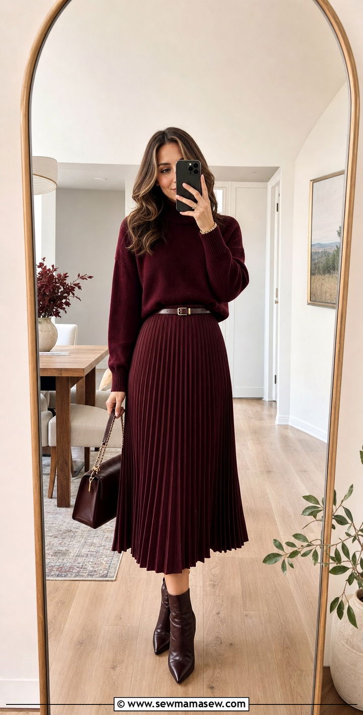 Cashmere Sweater With Midi Skirt Outfit - 35 Cashmere sweater outfit ideas