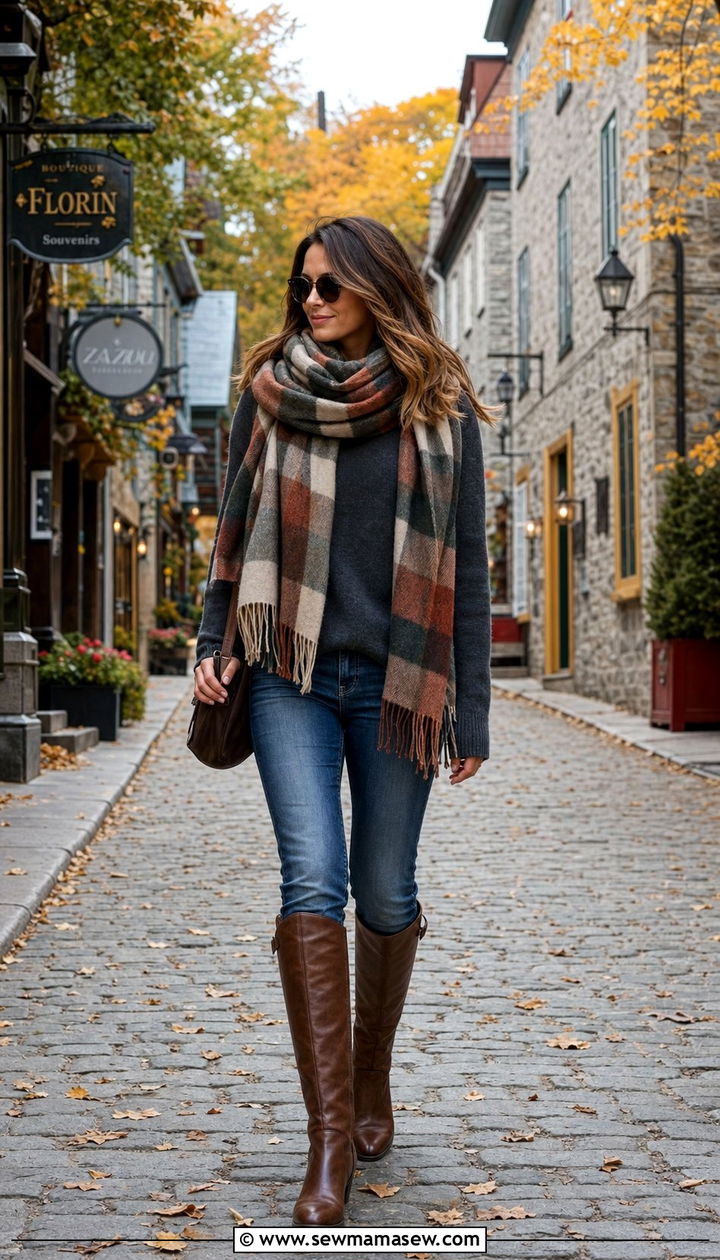 Cashmere Sweater With Scarf Outfit - 35 Cashmere sweater outfit ideas