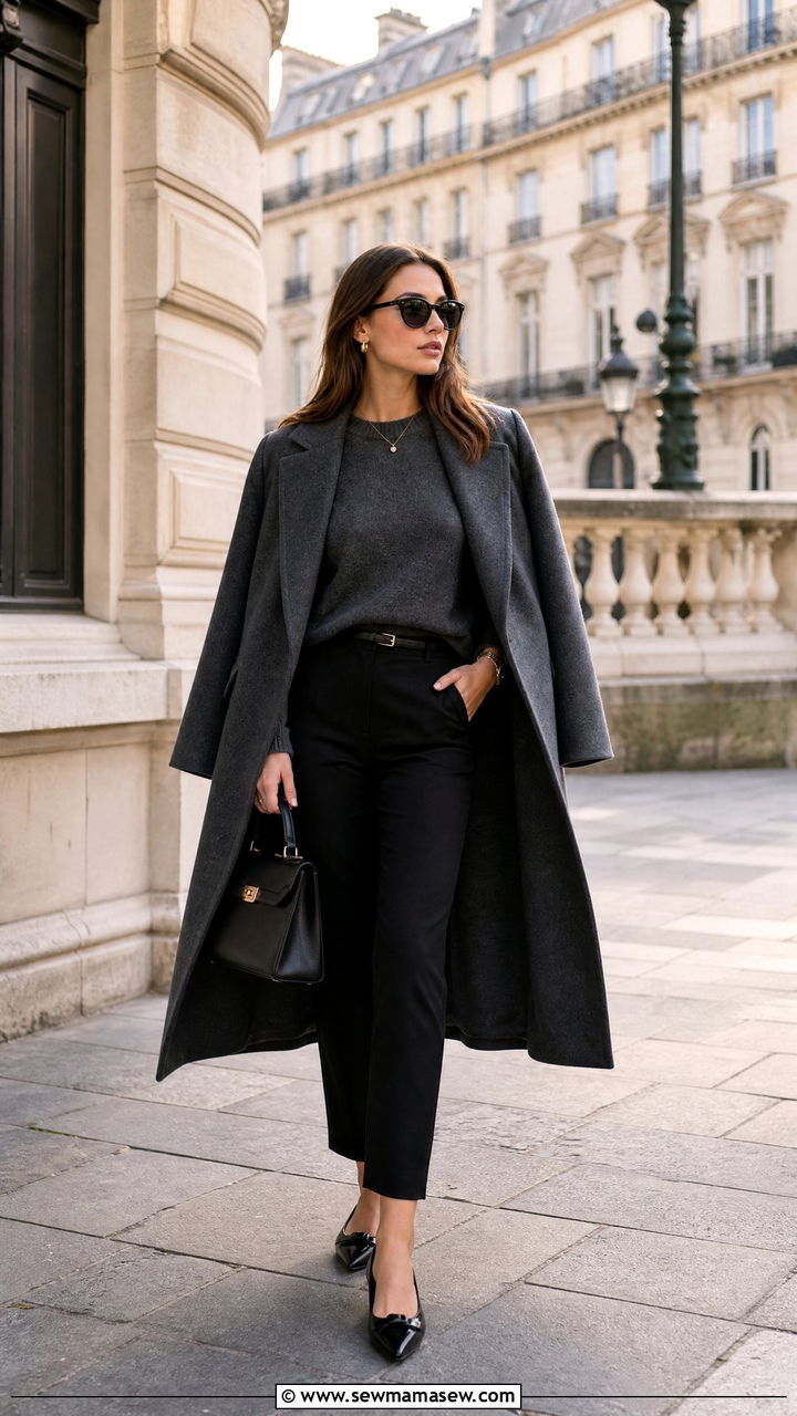 Cashmere Sweater and Cigarette Pants - 30 classy Europe travel outfits