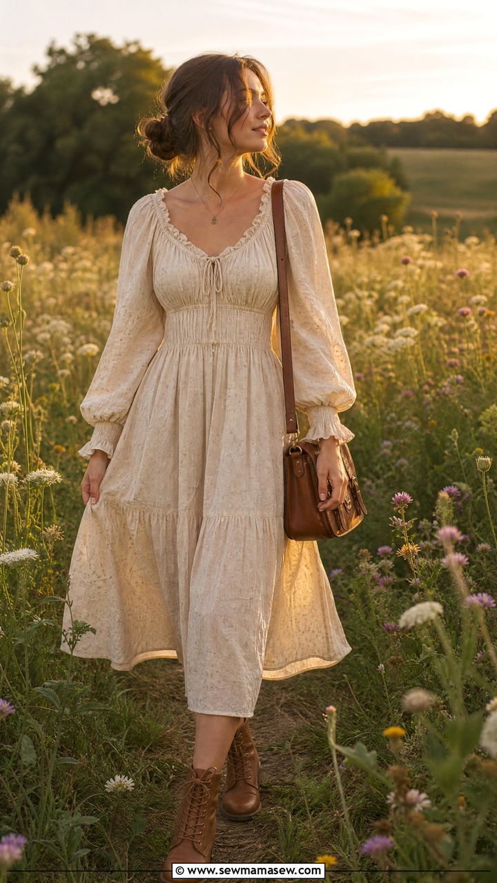 Casual Cottagecore Prairie Dress Outfit - 25 casual cottagecore outfits