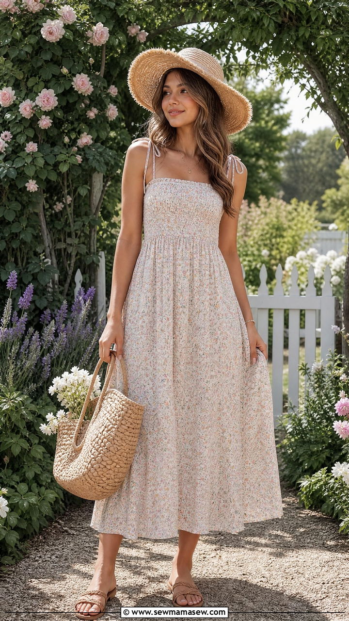 Casual Cottagecore Smocked Sundress Outfit - 25 casual cottagecore outfits