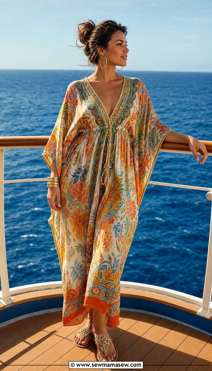 Casual Cruise Outfit With Kaftan Dress - 35 casual cruise outfits