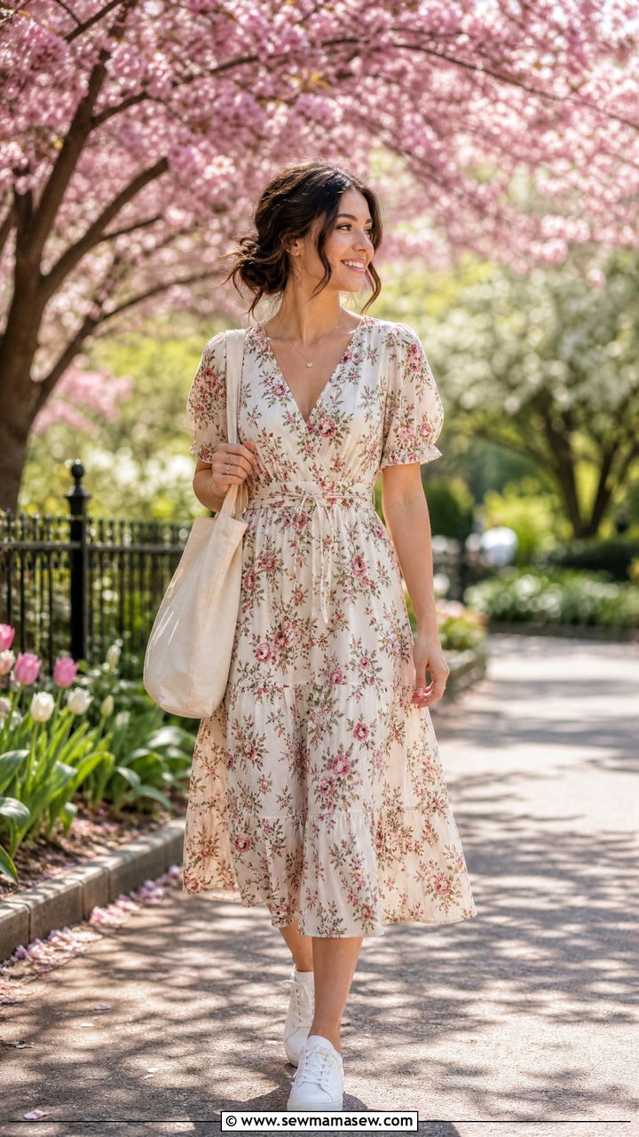 Casual Midi Dress with Sneakers Outfit - 30 casual fashion inspo outfits