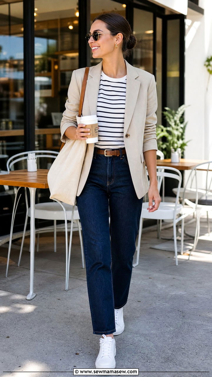 Casual Off Duty Flight Attendant Jeans Outfit - 30 Flight attendant style outfits