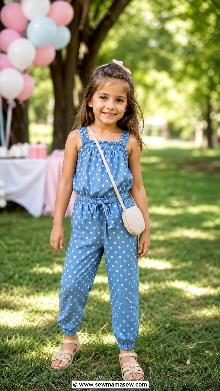 Casual birthday jumpsuit for a girl - 35 Birthday outfit ideas for kids