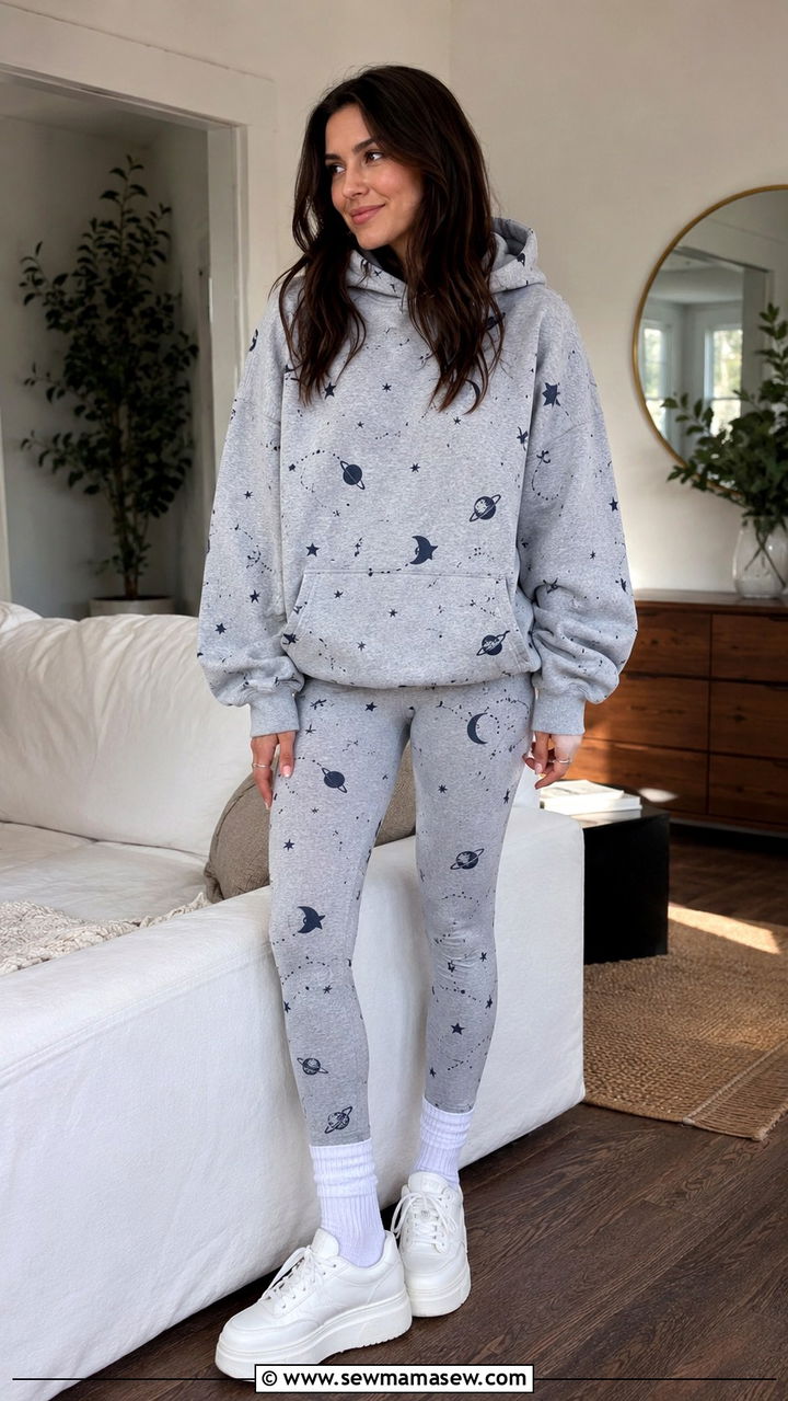 Celestial Hoodie and Leggings Lounge Set - 30 celestial outfits inspo