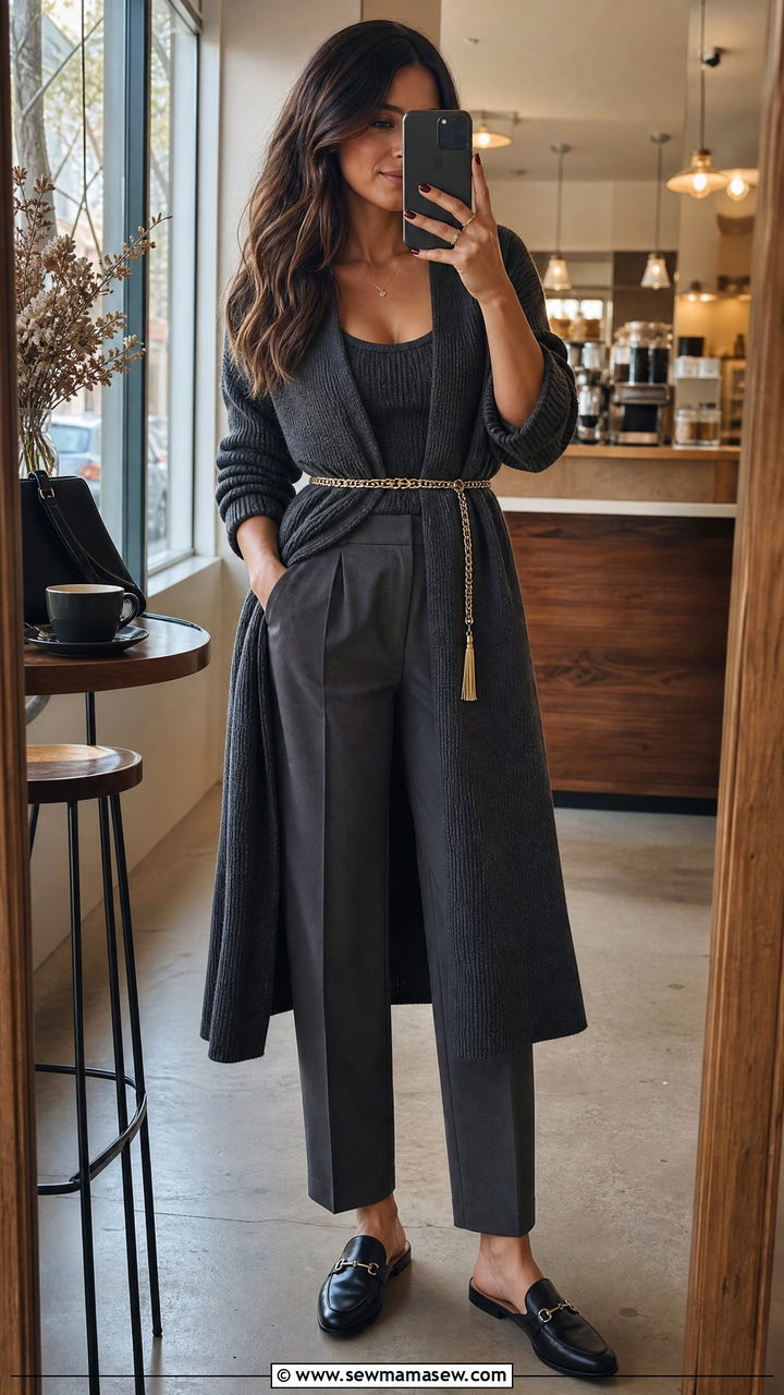 Chain Tassel Belt Cardigan Glamoratti Outfit 2026 - 25 glamoratti outfits 2026