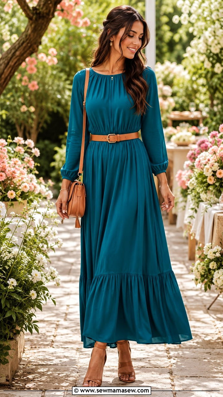 Chambray Button Down With Olive Cargo Skirt - 30 spring outfits for modest women
