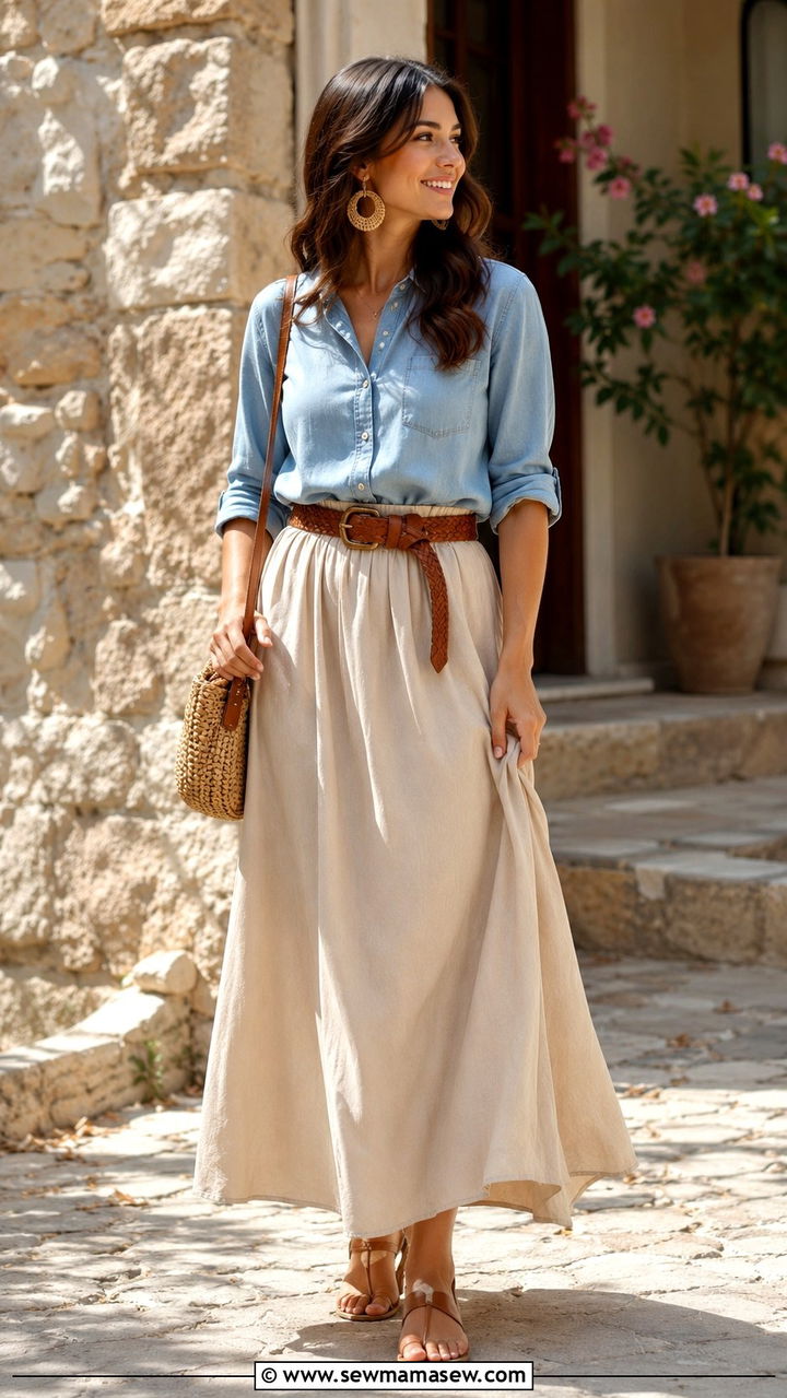 Chambray Shirt Summer Outfit Modest - 30 Modest summer outfits