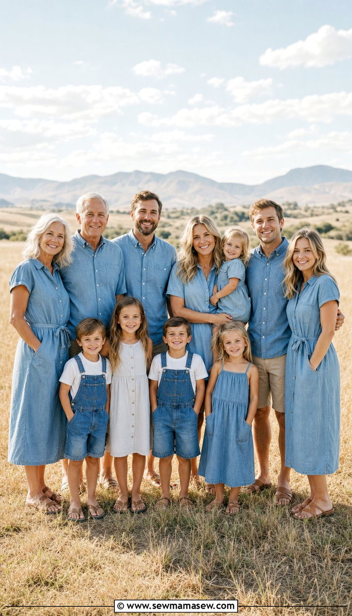 Chambray and cotton family reunion outfit - 25 Family reunion outfit ideas matching