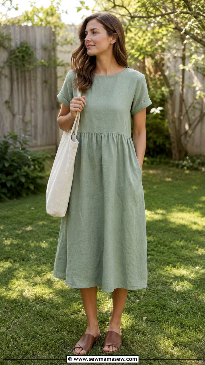 Chambray shirt dress for relaxed family reunion - 30 Spring outfits for family reunion