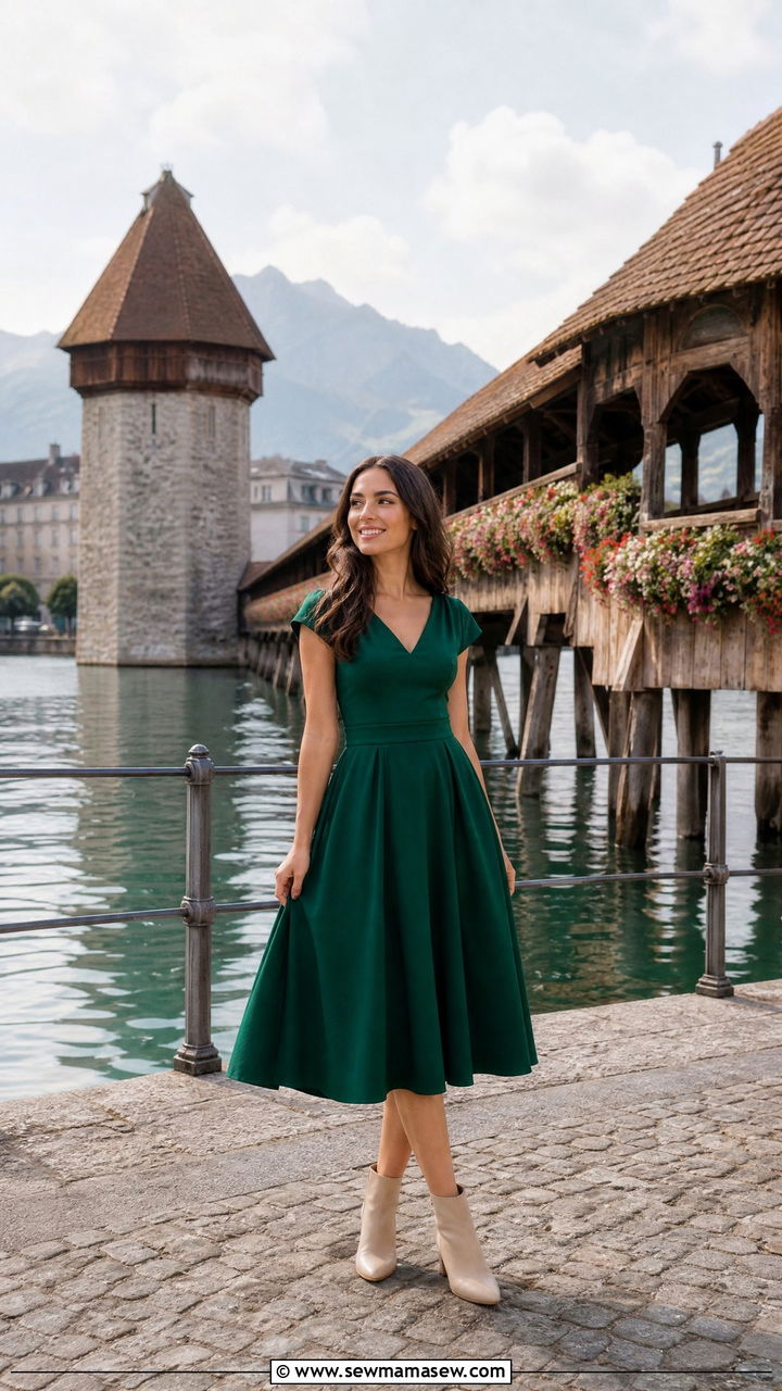 Chapel Bridge photo outfit Lucerne - 35 Lucerne outfit ideas