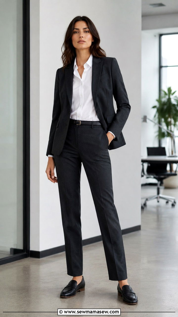 Charcoal Suit Set for the Office - 30 Charcoal outfit ideas