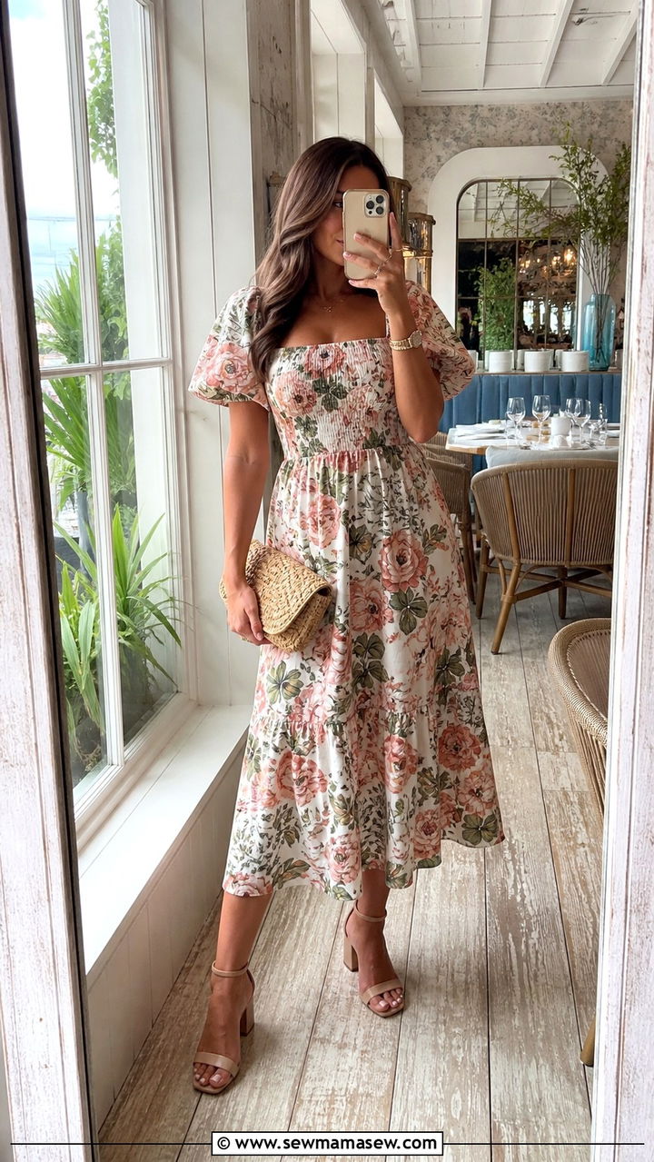 Charleston Brunch Outfit Midi Dress - 20 Charleston outfit ideas