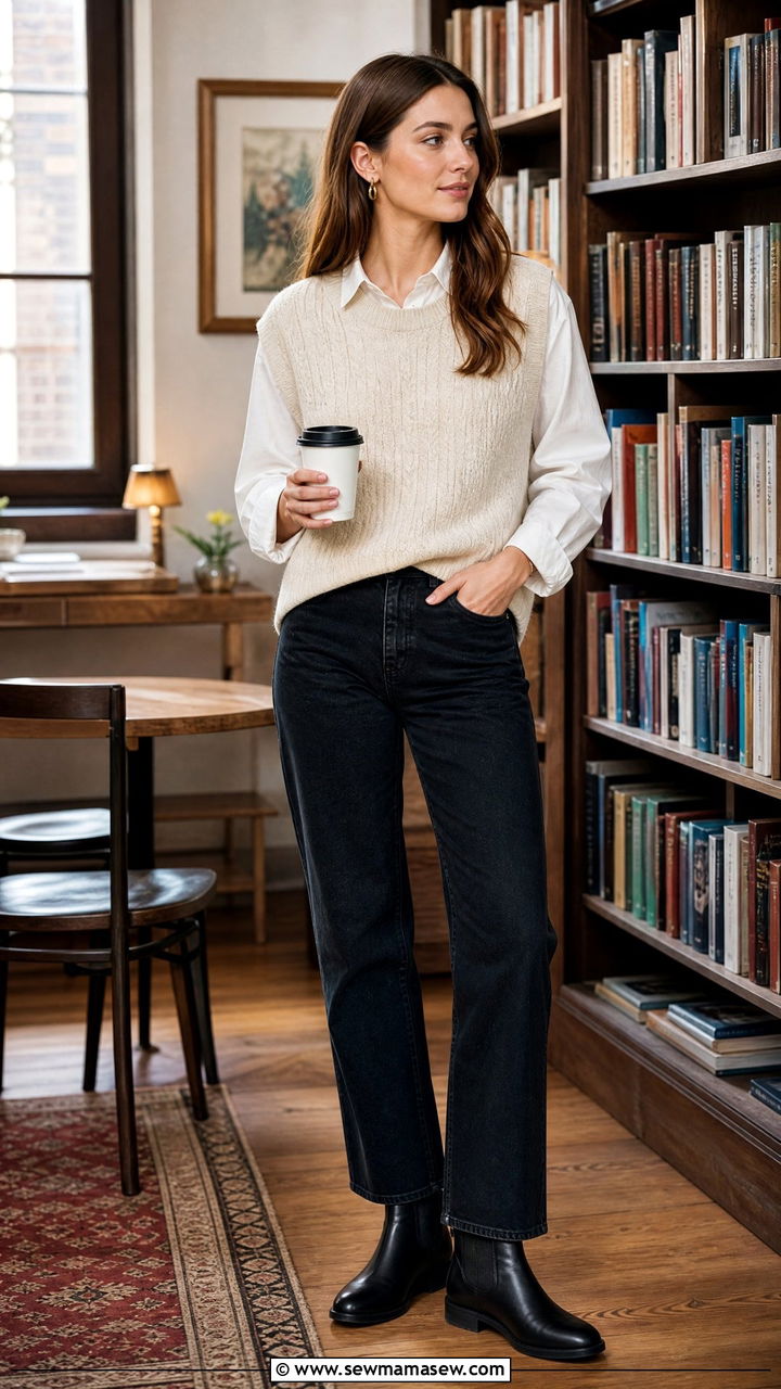 Chelsea Boots With A Knit Vest And Collared Shirt - 25 How to style chelsea boots