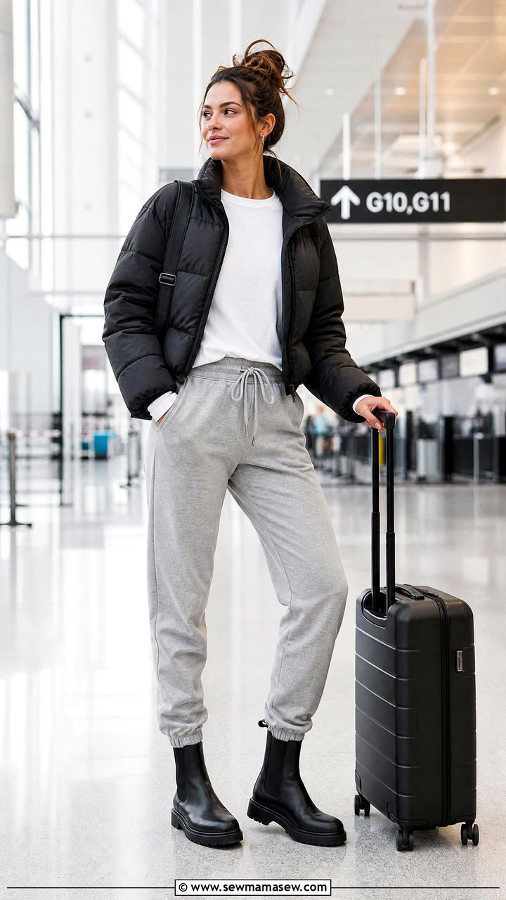 Chelsea Boots With Joggers And A Puffer Jacket - 25 How to style chelsea boots
