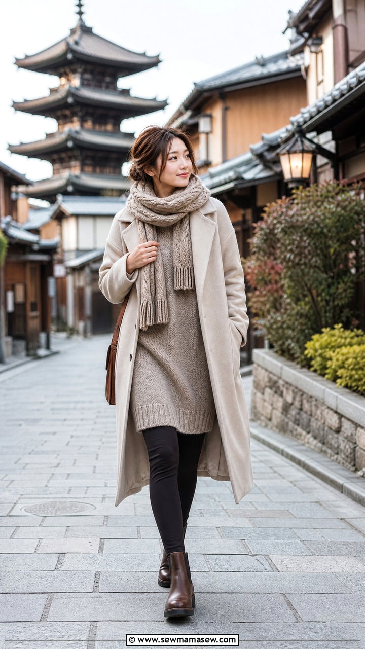Chelsea Boots With Leggings And Coat Kyoto - 30 Kyoto outfit ideas