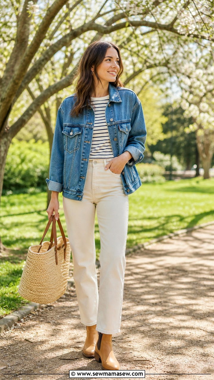 Chelsea boots with a denim jacket - 40 Chelsea boots outfit ideas