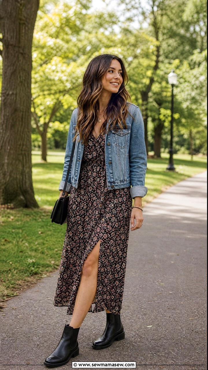 Chelsea boots with midi dress outfit - 35 How to style ankle boots