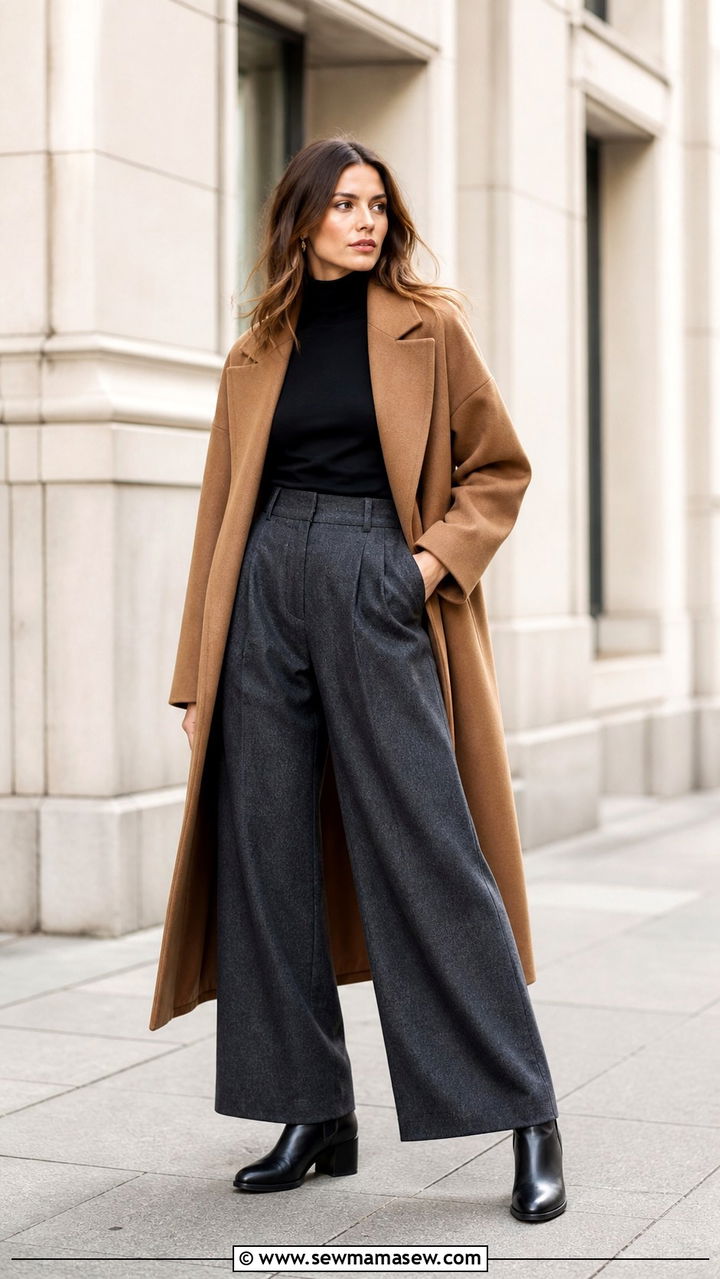 Chelsea boots with wide leg trousers - 40 Chelsea boots outfit ideas