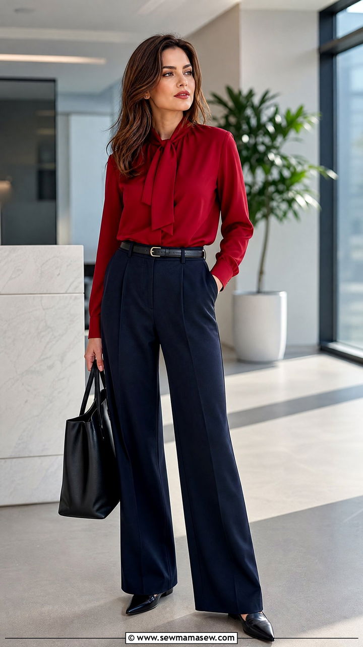 Cherry Red Blouse And Trousers - 25 Cherry red outfit ideas 2026