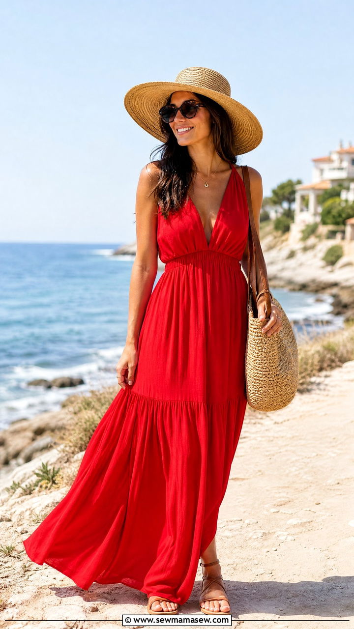 Cherry Red Maxi Dress - 25 Cherry red outfit ideas 2026