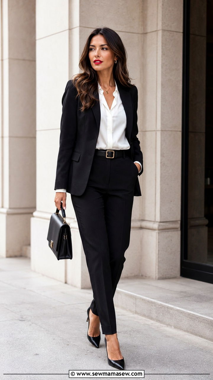 Chic Black and White Business Outfit - 30 Business casual outfits pinterest
